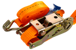 Nelja UNITRAILER 2m/25mm/1t oranži transpordirihma komplekt pingutiga
