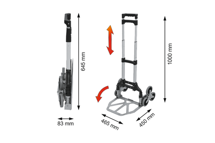 VOREL 78662 trepikäru, 75kg transpordikäru
