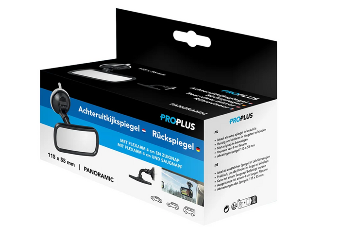 ProPlus 750641 panoraam-tahavaatepeegel hoidiku ja iminapaga 55x115mm