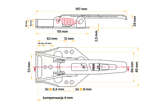 STEELPRESS ZB-04 haagise külgkonks kompensatsiooniga