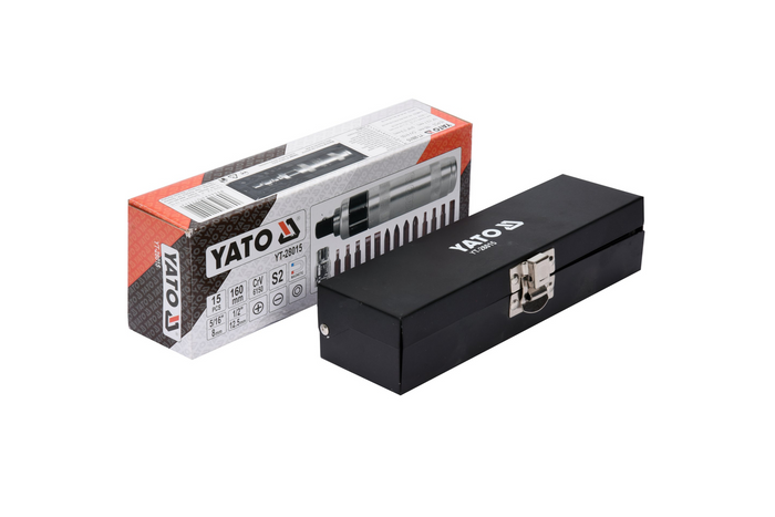 Löökkruvikeerajate komplekt magnetiliste otstega YATO YT-28015 15 tk.