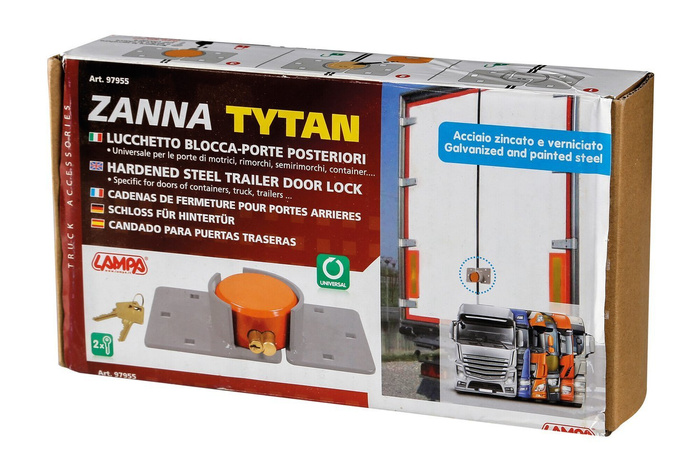 ZANNA TYTAN haagise ja poolhaagise lukk, 2 võtit