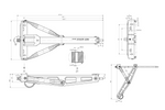 KNOTT 6X1197.007 pikendatav nurgatoe stabilisaator haagisele 1100kg 498mm