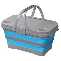 Piknikukorv kaanega ProPlus 370315 kokkupandav korv lauafunktsiooniga 20L